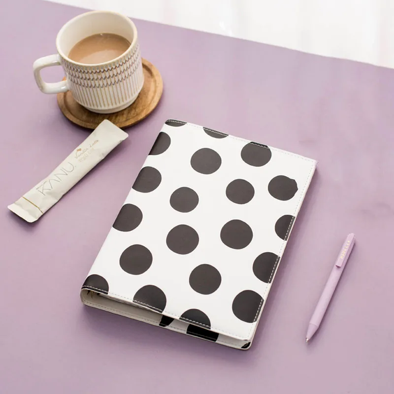 Lovedoki A5 Journal Binder Dot Pattern Notebook Soft PU Diary Cover 6-ring Planner Budget Book Office Supplies
Lovedoki A5 Journal Binder Dot Pattern Notebook Soft PU Diary Cover 6-ring Planner Budget Book Office Supplies