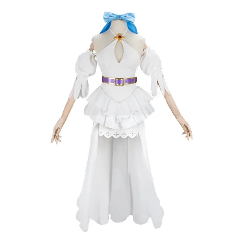 

Anime Comic Cautious Hero The Hero Is Overpowered but Overly Cautious Cosplay Costumes Ristarte Women White Dress