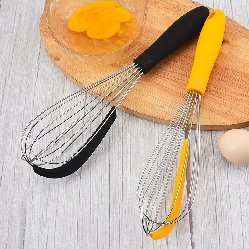 Stainless Steel Whisk Silicone handles With Integrated Bowl Scraper Beating Eggs Whisking Egg Whites Whipping Cream
Stainless Steel Whisk Silicone handles With Integrated Bowl Scraper Beating Eggs Whisking Egg Whites Whipping Cream