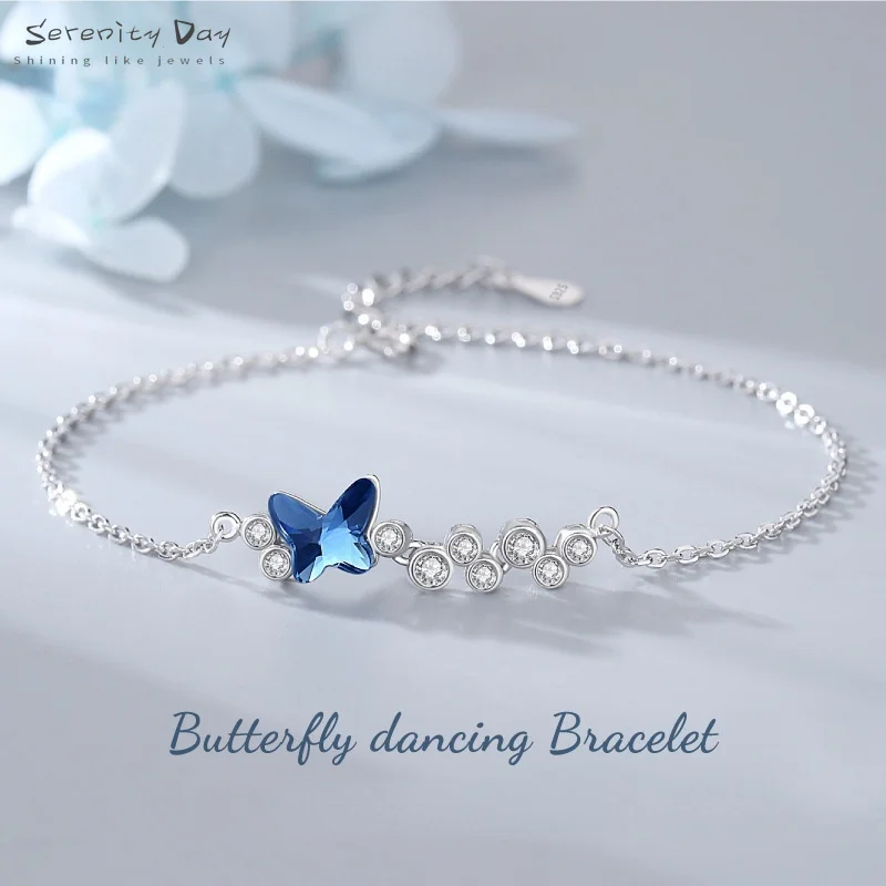Serenity Day Bracelet S925 Sterling Silver Butterfly Crystal Chain for Women Luxury Original Design Micro Inlaid Jewelry
Serenity Day Bracelet S925 Sterling Silver Butterfly Crystal Chain for Women Luxury Original Design Micro Inlaid Jewelry