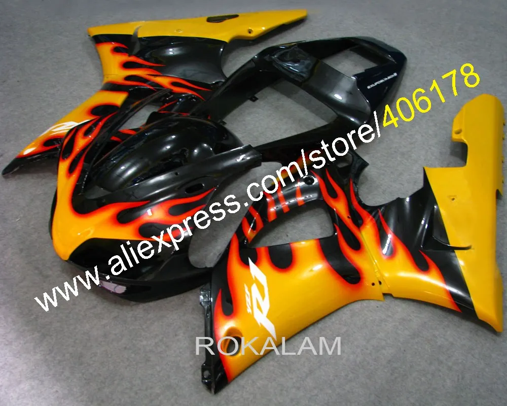Yellow Flame Bodywork Fairings For Yamaha Part YZF R1 1998 1999 YZFR1 98-99 YZF-R1 YZF1000 Fairing (Injection Molding) 
Yellow Flame Bodywork Fairings For Yamaha Part YZF R1 1998 1999 YZFR1 98-99 YZF-R1 YZF1000 Fairing (Injection Molding)