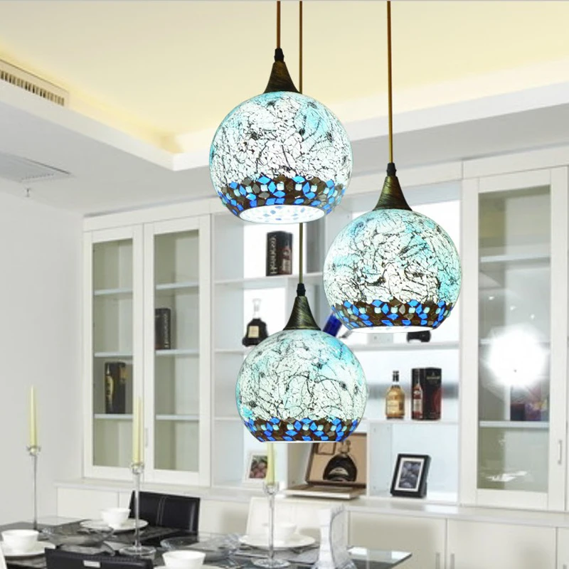 Mediterranean Bohemian Style Glass Lampshade Pendant Light Suspended Luminaire Corridor For Bedroom Lamp luminaire
Mediterranean Bohemian Style Glass Lampshade Pendant Light Suspended Luminaire Corridor For Bedroom Lamp luminaire