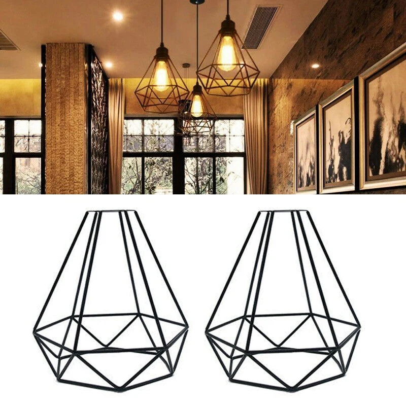 2 Pack Retro DIY Lampshade Hanging Lamp Shade Vintage Iron Shop Accessories Pendant Indoor Cage Shape Decorative
2 Pack Retro DIY Lampshade Hanging Lamp Shade Vintage Iron Shop Accessories Pendant Indoor Cage Shape Decorative