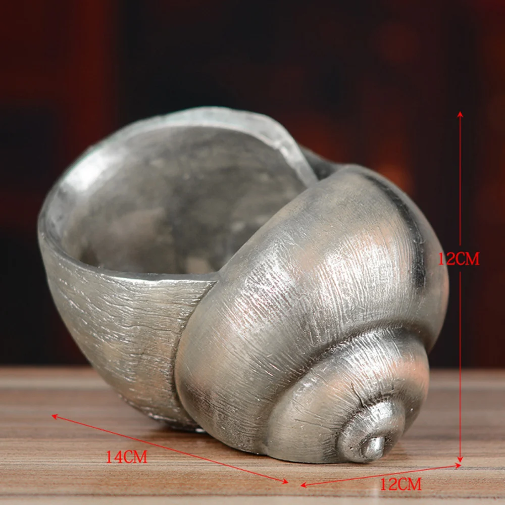 Creative Flower Pot Multi-meat Resin Shell Snail Shape Home Garden Wedding Decoration Container Ornaments Organizers(Grey)
Creative Flower Pot Multi-meat Resin Shell Snail Shape Home Garden Wedding Decoration Container Ornaments Organizers(Grey)
