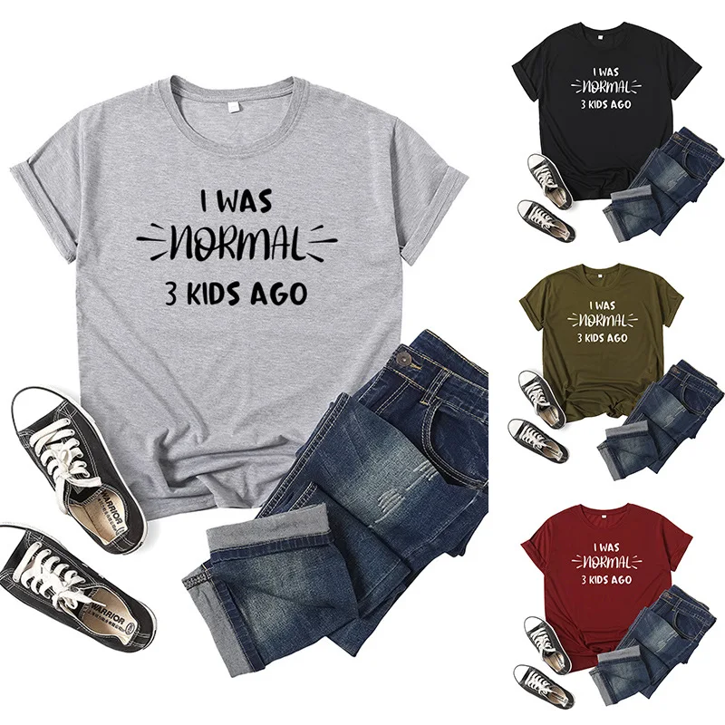 Женская футболка с буквенным принтом I Was нормальный 3 Kids Ago, свободная женская футболка с коротким рукавом и круглым вырезом, женские футболк...
Женская футболка с буквенным принтом I Was нормальный 3 Kids Ago, свободная женская футболка с коротким рукавом и круглым вырезом, женские футболк...