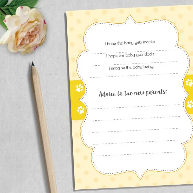 10Pack Baby Predictions Advice Cards Baby Shower Games Party Activities Supplies F3ME