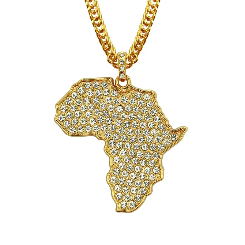 Iced Out Africa Map Shaped AAA Zirconia Pendant Necklaces Inlay Rhinestone Map Charm Necklaces For Women Men Jewelry
Iced Out Africa Map Shaped AAA Zirconia Pendant Necklaces Inlay Rhinestone Map Charm Necklaces For Women Men Jewelry