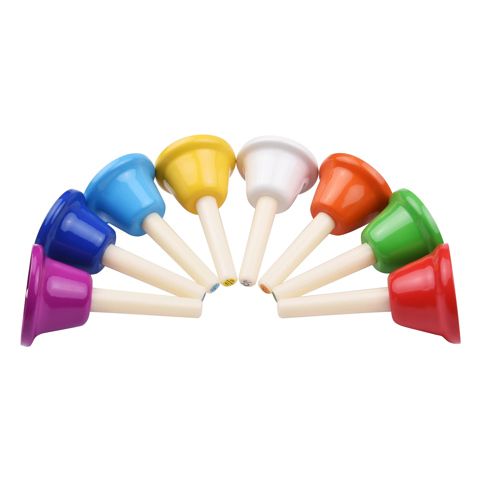 ammoon 8pcs Colorful Handbell 8 Note Diatonic Metal Hand Bells Set Tinkle Bells Percussion Instrument Toy for Kids Children
ammoon 8pcs Colorful Handbell 8 Note Diatonic Metal Hand Bells Set Tinkle Bells Percussion Instrument Toy for Kids Children