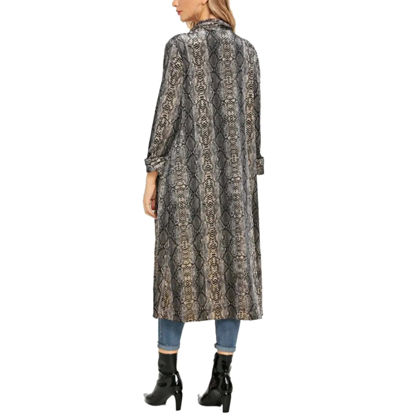 Womens Open Front Long Cardigan Long Sleeves Leopard Animal Print Loose Outwear Lightweight Draped Coats
Womens Open Front Long Cardigan Long Sleeves Leopard Animal Print Loose Outwear Lightweight Draped Coats