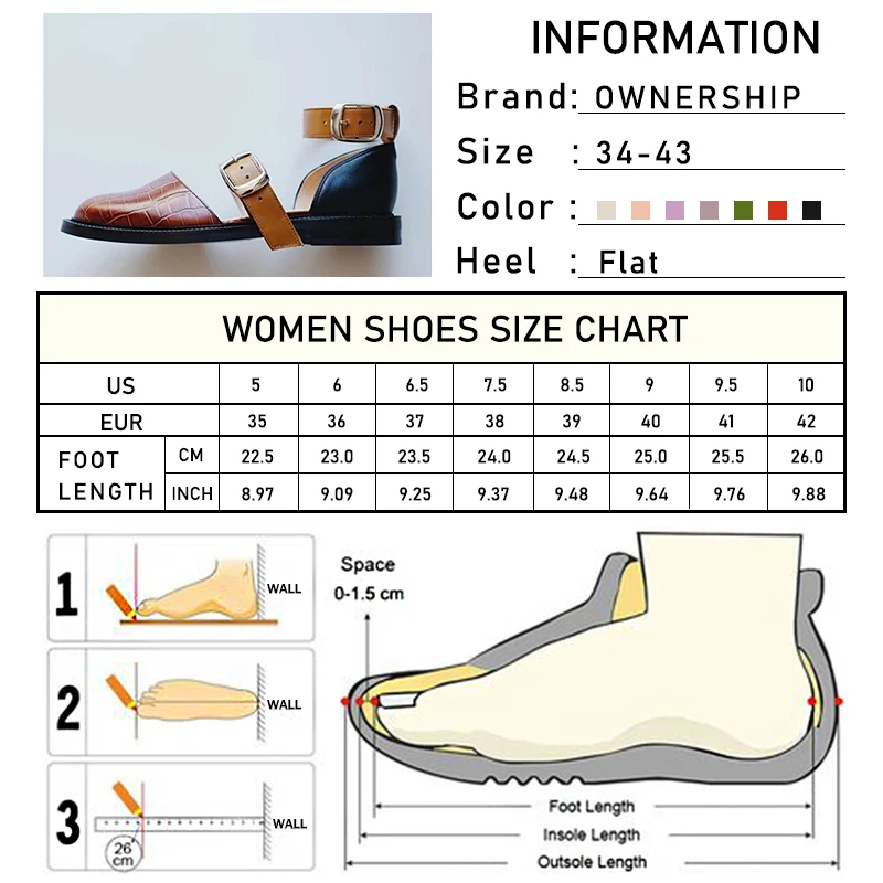Women Buckle Flats Spring Summer 2021 Woman Breathable Shoes Plus Size 35-43 Ladies Casual Mix Color Female Ankle Strap Footwear
Women Buckle Flats Spring Summer 2021 Woman Breathable Shoes Plus Size 35-43 Ladies Casual Mix Color Female Ankle Strap Footwear