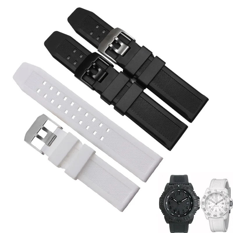 Мужской ремешок для часов shengmeirui, 23 мм, из мягкого силикона и натуральной резины для Luminox 3051/8800/3057, черно-белые Военные Аксессуары для часов
Мужской ремешок для часов shengmeirui, 23 мм, из мягкого силикона и натуральной резины для Luminox 3051/8800/3057, черно-белые Военные Аксессуары для часов