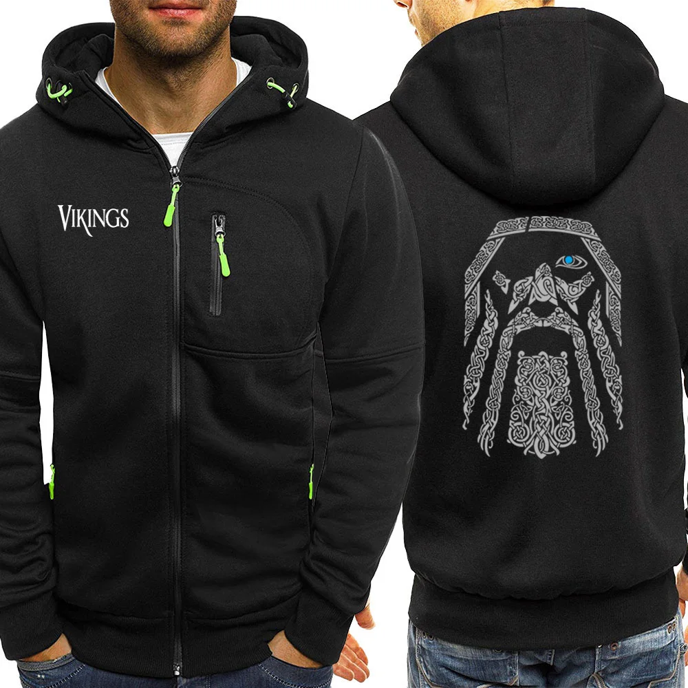 Модная брендовая куртка Odin Vikings мужские толстовки с винтажным принтом Мужская