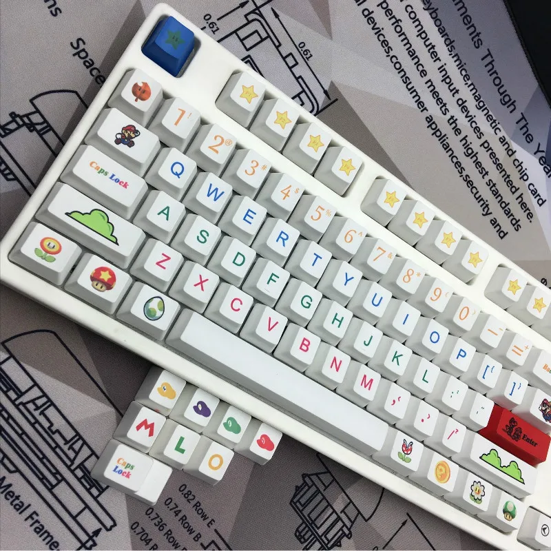 Брелок для ключей Mario Personality PBT оригинальный механический колпачок клавиатуры 112