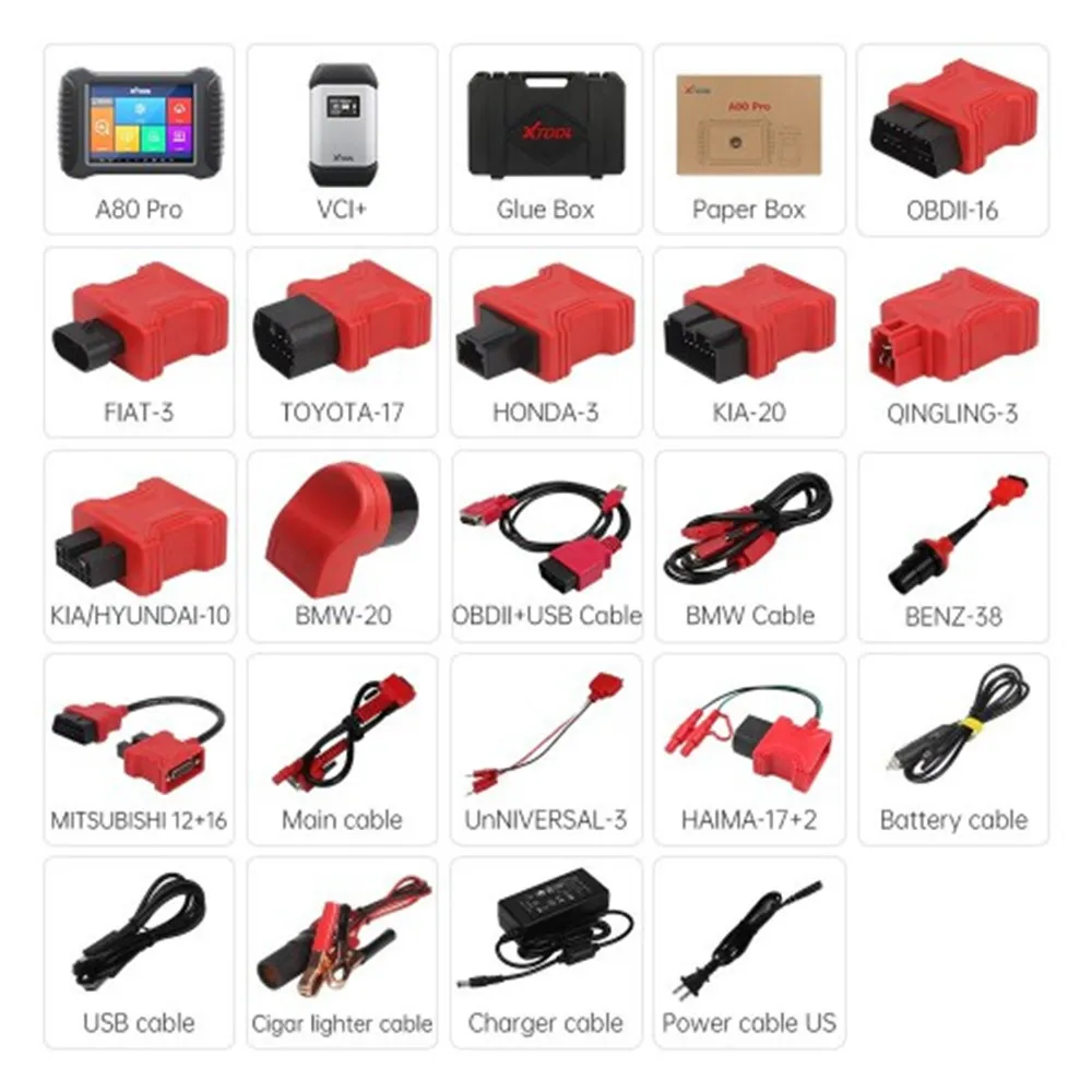 Автомобильный диагностический сканер XTOOL A80 Pro, Поддержка программирования ЭБУ и программирования ключей с 20 видами специальных функций
Автомобильный диагностический сканер XTOOL A80 Pro, Поддержка программирования ЭБУ и программирования ключей с 20 видами специальных функций