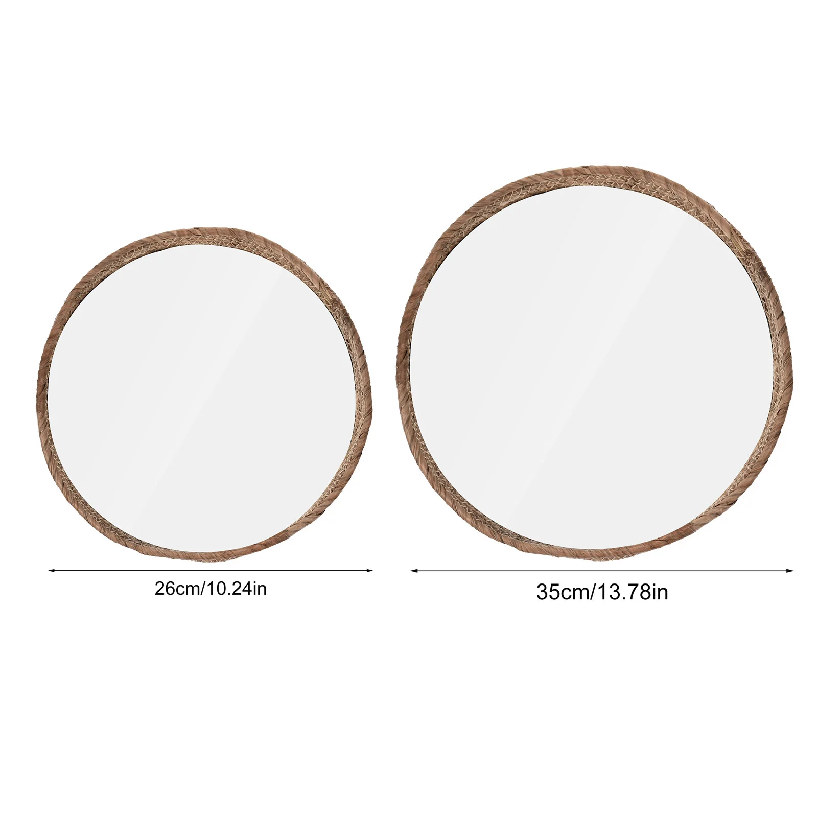 Art Deco Mirror Living Room Round Wall Rattan Makeup Dressing Table Decorated With Corridor | Дом и сад