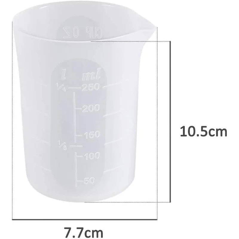 250 Ml Silicone Measuring Cups for Resin Making Non-Stick Mixing Soft Scale Cups Small Capacity Tools 3 PCS
250 Ml Silicone Measuring Cups for Resin Making Non-Stick Mixing Soft Scale Cups Small Capacity Tools 3 PCS