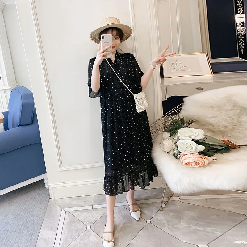 Maternity Dress Summer New Style Korean Dress Fashion Small Wave Dot Maternity Dress Korean Version Plus Size Summer
Maternity Dress Summer New Style Korean Dress Fashion Small Wave Dot Maternity Dress Korean Version Plus Size Summer