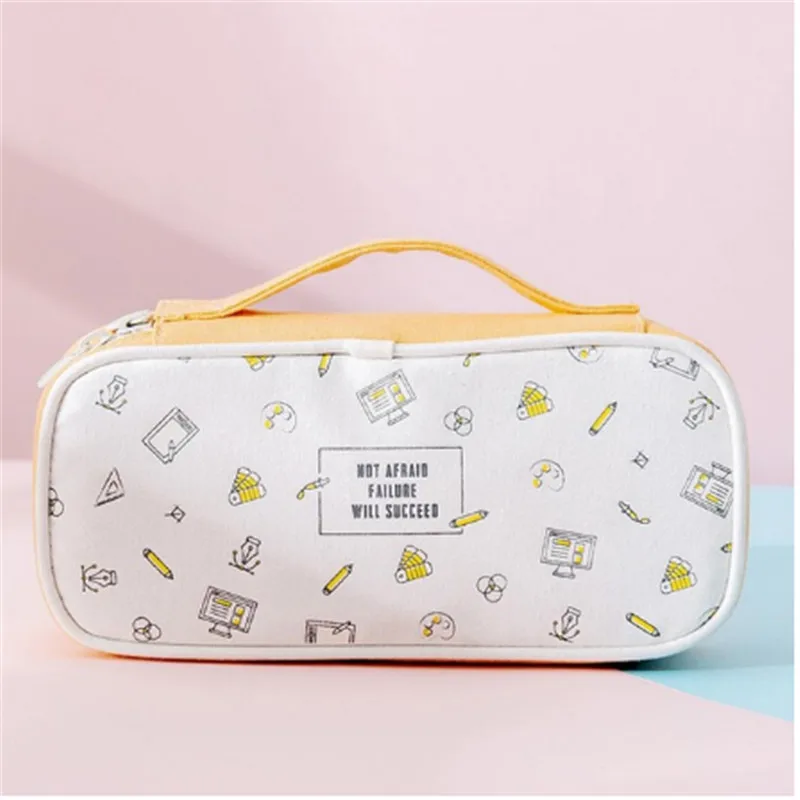 4 Colors School Pencil Case Girls Cute Print Pen Bag Portable Canvas Zipper Bag Casual Pencil Storage Bag
4 Colors School Pencil Case Girls Cute Print Pen Bag Portable Canvas Zipper Bag Casual Pencil Storage Bag
