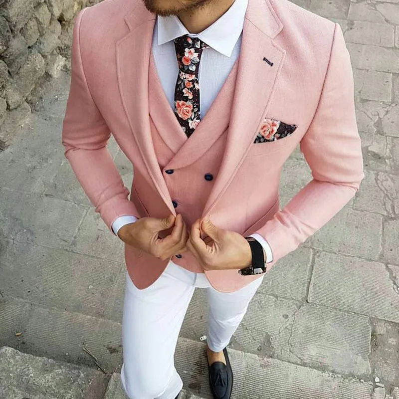 TPSAADE Men Pink Tuxedo Suits For Prom White Pants Wedding Suits Set 3 Pieces Single Breasted Blazer (Jacket+Pants+Vest)
TPSAADE Men Pink Tuxedo Suits For Prom White Pants Wedding Suits Set 3 Pieces Single Breasted Blazer (Jacket+Pants+Vest)