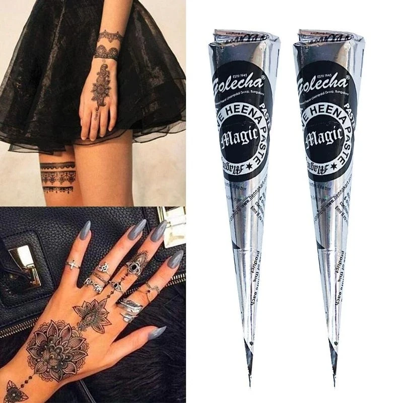 1pc Natural Indian Henna Tattoo Ink Black Mehndi Paste Cones Body Art Sticker Mehndi Body Paint
1pc Natural Indian Henna Tattoo Ink Black Mehndi Paste Cones Body Art Sticker Mehndi Body Paint