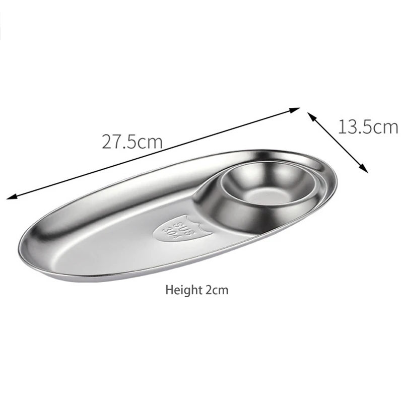 Grid plate 304 Stainless Steel Snack Plate Divided Grid Plate Oval Plate With Sauce Plate Western Fries Fried Chicken Plate
Grid plate 304 Stainless Steel Snack Plate Divided Grid Plate Oval Plate With Sauce Plate Western Fries Fried Chicken Plate