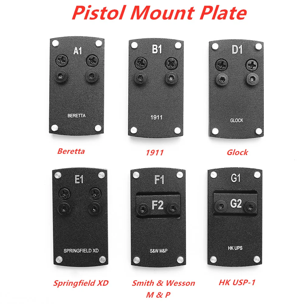 Magorui Optics Beretta Glock 1911 M&P Pistol Reflex Sight Mount Adapter Plate for Sightmark Burris Vortex Micro Red Dot Scope
Magorui Optics Beretta Glock 1911 M&P Pistol Reflex Sight Mount Adapter Plate for Sightmark Burris Vortex Micro Red Dot Scope