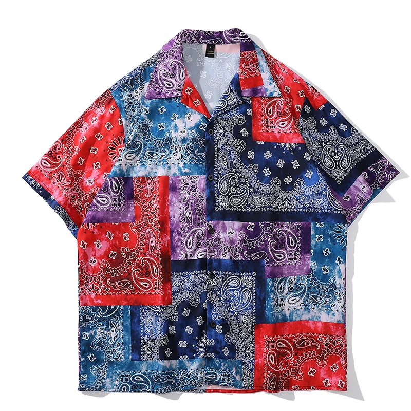 11 Color Summer New Men's Cashew Flowers Print Shirt Short Sleeved Fashion Stitching Loose Street Hip Hop Shirt Vintage Clothes
11 Color Summer New Men's Cashew Flowers Print Shirt Short Sleeved Fashion Stitching Loose Street Hip Hop Shirt Vintage Clothes