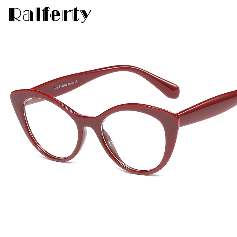Очки женские Ralferty винтажные прозрачные с красными точками без диоптрий F95179 2019 |