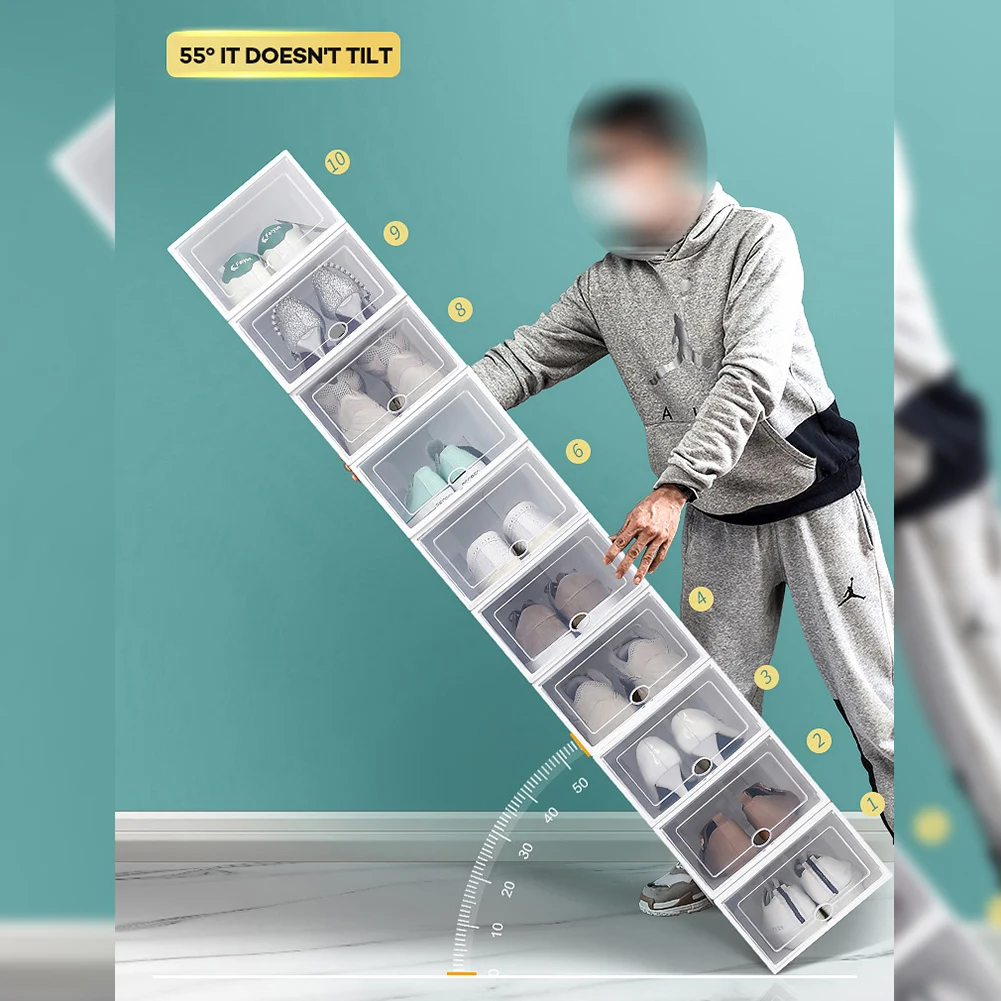 Stackable Shoe Storabe Box Foldable Plastic Shoes Organizer With Transparent Lid Shoe Container Storage Organizer Dropshipping
Stackable Shoe Storabe Box Foldable Plastic Shoes Organizer With Transparent Lid Shoe Container Storage Organizer Dropshipping