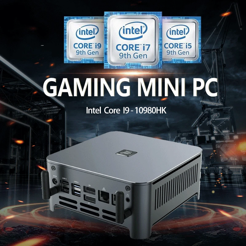 10TH Gen Intel Core i9-10980HK i9-10880H Gaming Computer Mini PC 2 Lans Windows 10 2*DDR4 2*NVMe DP HDMI Type-C 3x4K AC WIFI+BT
10TH Gen Intel Core i9-10980HK i9-10880H Gaming Computer Mini PC 2 Lans Windows 10 2*DDR4 2*NVMe DP HDMI Type-C 3x4K AC WIFI+BT