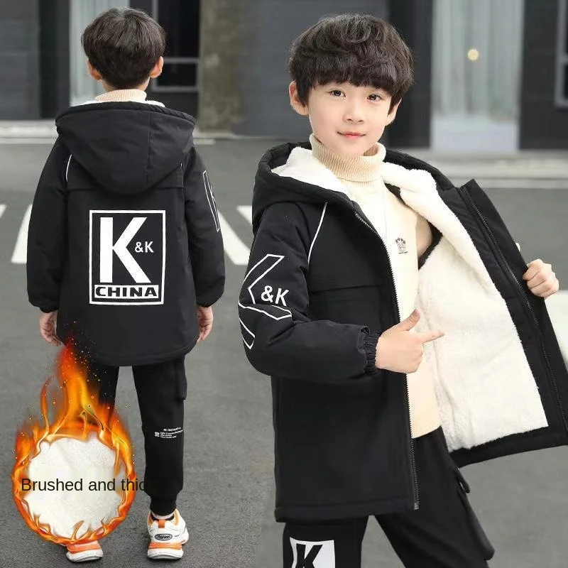Boys Winter Parka Padded Jacket Thickened Boys Mid-length Padded Hooded Coat Casual Teen Children's Kids Padded Clothing Thick
Boys Winter Parka Padded Jacket Thickened Boys Mid-length Padded Hooded Coat Casual Teen Children's Kids Padded Clothing Thick