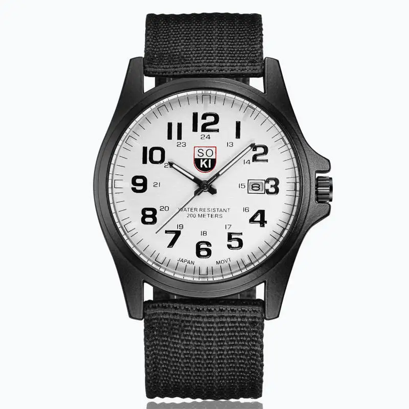 Hot Selling New Fashionable Business Wristwatch Woven Nylon Strap Men's Calendar Sport Quartz Watch
Hot Selling New Fashionable Business Wristwatch Woven Nylon Strap Men's Calendar Sport Quartz Watch