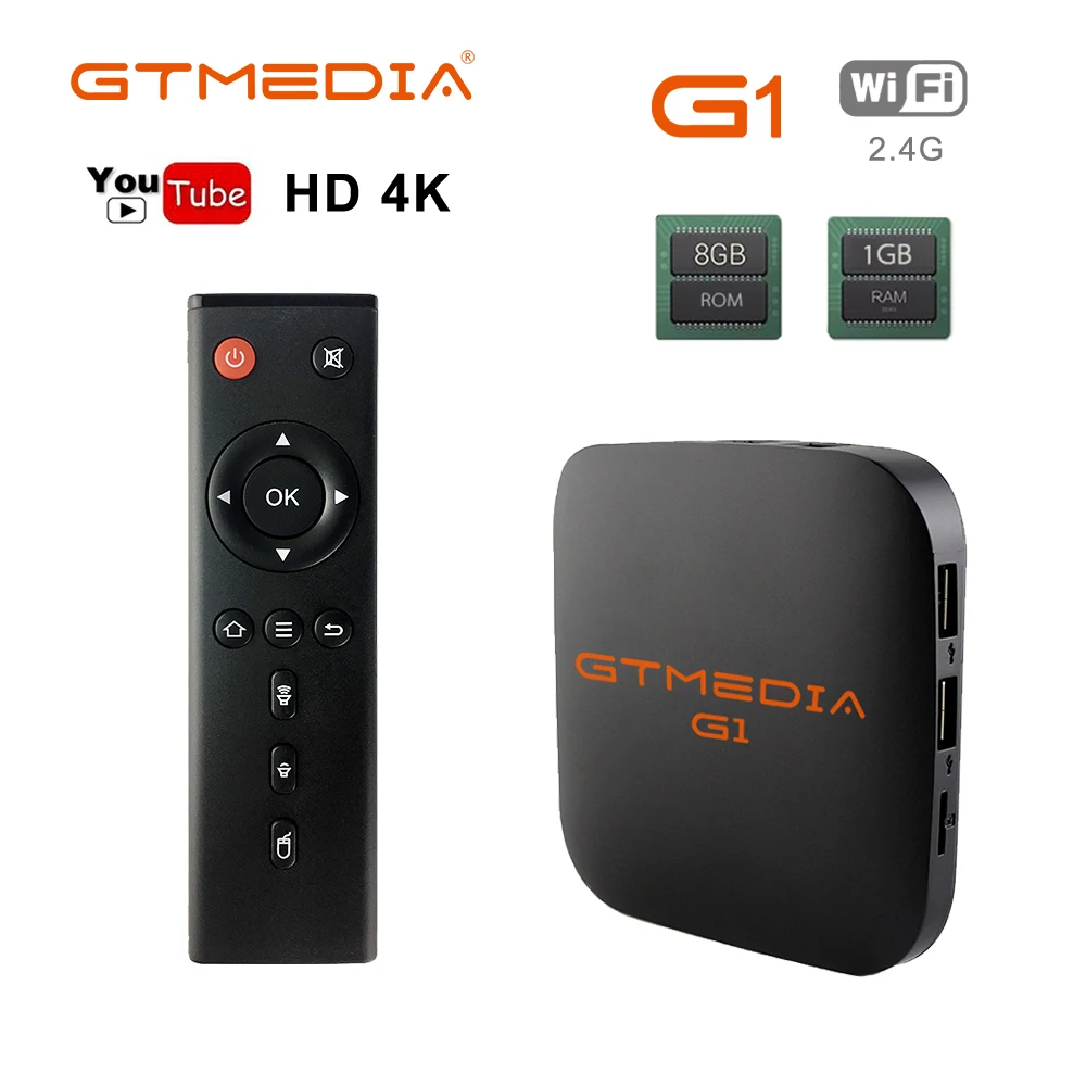 ТВ-приставка GTmedia G1, оригинальная, 4K, Android TV 7,1 Ultra HD, Amlogic S905W, 1G, 8G, Wi-Fi, Google Cast, медиаплеер
ТВ-приставка GTmedia G1, оригинальная, 4K, Android TV 7,1 Ultra HD, Amlogic S905W, 1G, 8G, Wi-Fi, Google Cast, медиаплеер