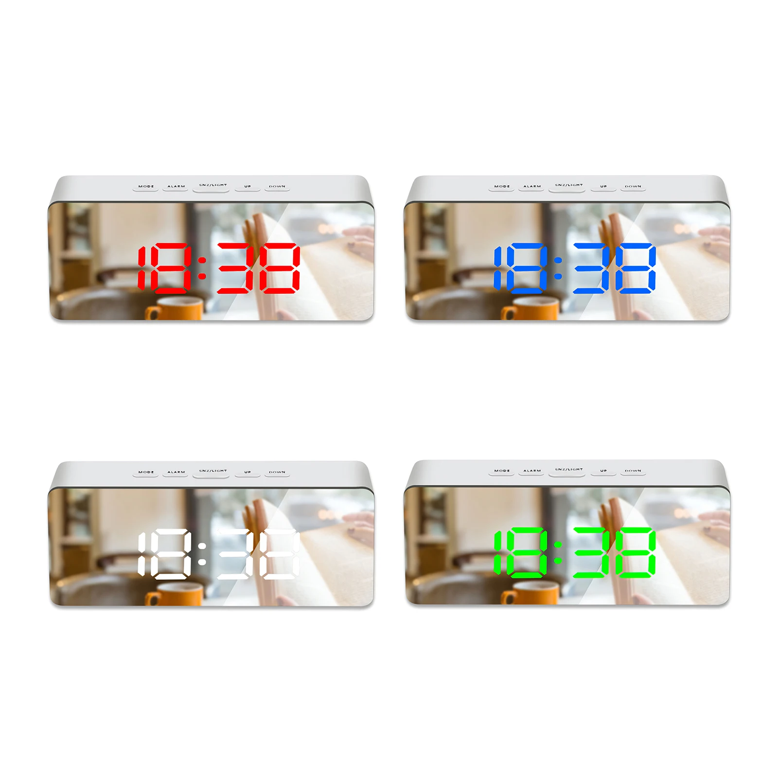 2021 New Mirror Surface Digital Clock With LED Time Display Snooze Humidity Temperature Detect
2021 New Mirror Surface Digital Clock With LED Time Display Snooze Humidity Temperature Detect
