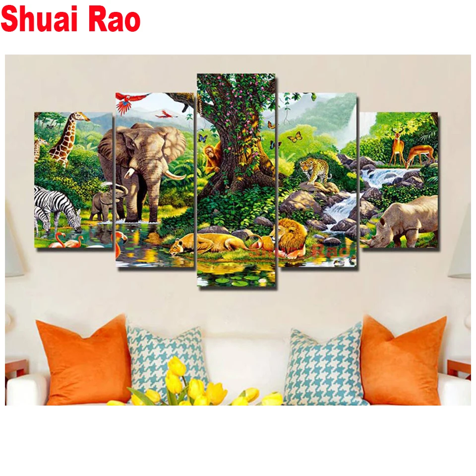 5 Pieces Nature Jungle Animals Park diamond embroidery 3d picture diamond painting cross stitch full square round drill
5 Pieces Nature Jungle Animals Park diamond embroidery 3d picture diamond painting cross stitch full square round drill
