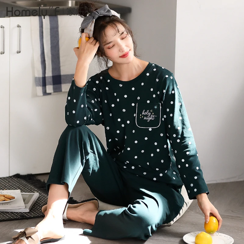 Пижама женская весенне-осенняя хлопковая Домашняя одежда с длинным рукавом хлопковый костюм весенний тонкий корейский пуловер
Пижама женская весенне-осенняя хлопковая Домашняя одежда с длинным рукавом хлопковый костюм весенний тонкий корейский пуловер