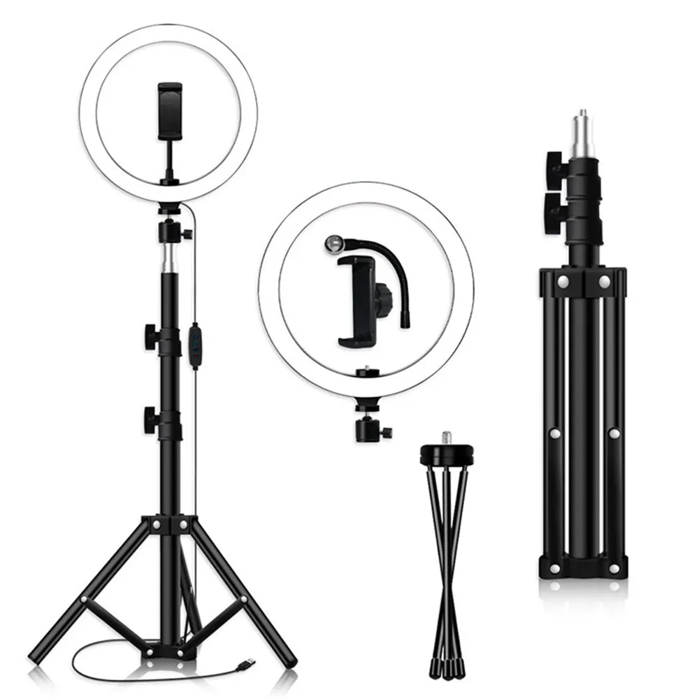 Photo Studio Selfie LED Ring Light with Mobile Phone Holder Tripods for Youtube Live Stream Makeup Live Mobile Holder Tripods
Photo Studio Selfie LED Ring Light with Mobile Phone Holder Tripods for Youtube Live Stream Makeup Live Mobile Holder Tripods