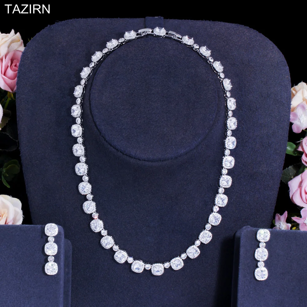 2022 New Gold Cubic Zirconia Pendant 2Pcs Platinum Plated Necklace and Earrings Drop Earrings for Birthday CZ Women Jewelry Set
2022 New Gold Cubic Zirconia Pendant 2Pcs Platinum Plated Necklace and Earrings Drop Earrings for Birthday CZ Women Jewelry Set