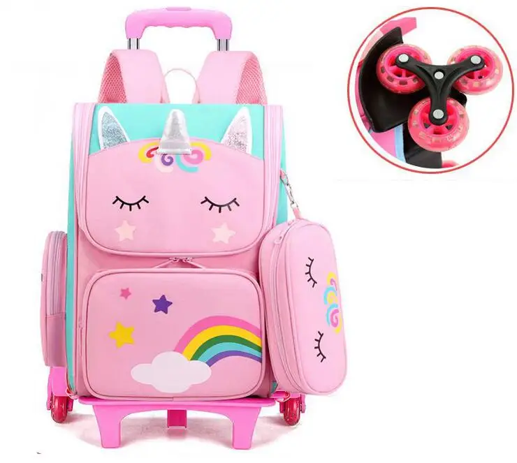 Набор из школьного рюкзака на колесиках для девочек сумка портфель детей | Багаж