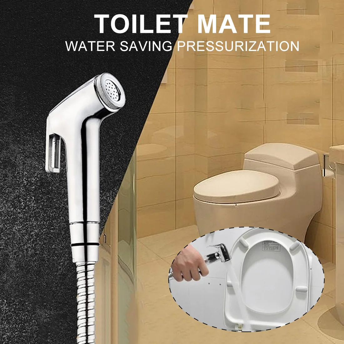 Handheld Toilet bidet sprayer set Kit Stainless Steel Hand Bidet faucet for Bathroom hand sprayer shower head self cleaning
Handheld Toilet bidet sprayer set Kit Stainless Steel Hand Bidet faucet for Bathroom hand sprayer shower head self cleaning