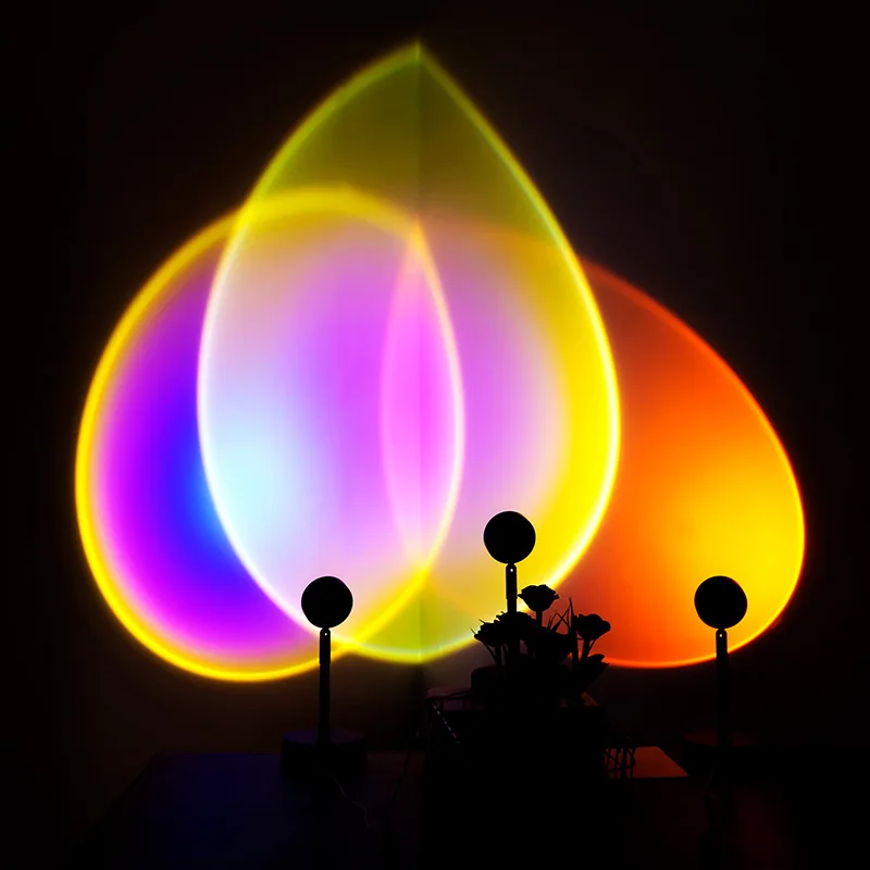 USB Sunset Lamp Rainbow Atmosphere Led Night Light Sunset Projector Lamp Bedroom Decor Background Home Decoration Colorful Lamp
USB Sunset Lamp Rainbow Atmosphere Led Night Light Sunset Projector Lamp Bedroom Decor Background Home Decoration Colorful Lamp