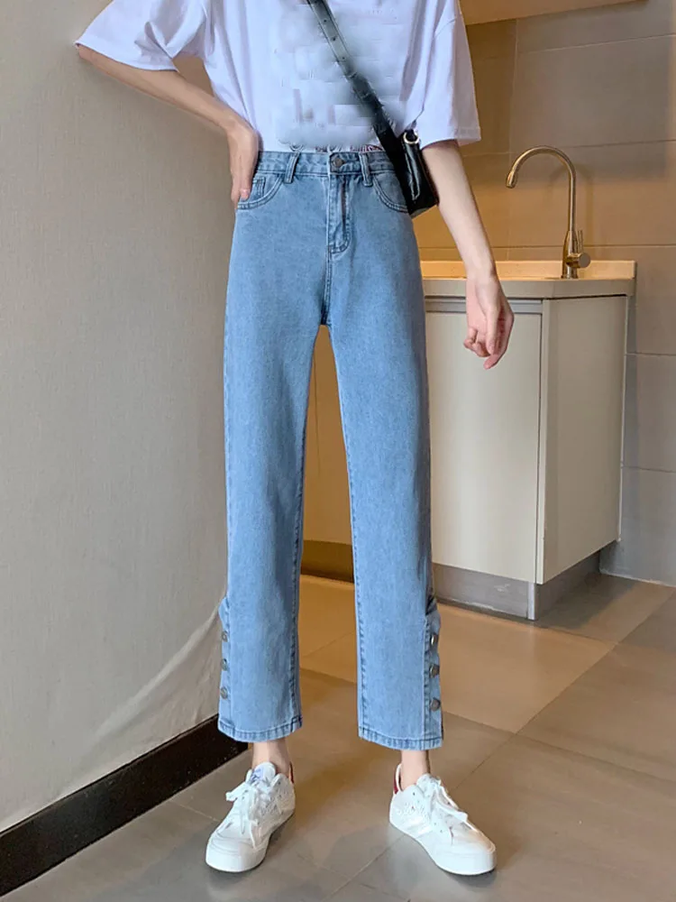 WAVSIYIER 2020 autumn winter korean style denim pants women high waist vintage Denim Trousers Streetwear jeans woman button lady
WAVSIYIER 2020 autumn winter korean style denim pants women high waist vintage Denim Trousers Streetwear jeans woman button lady