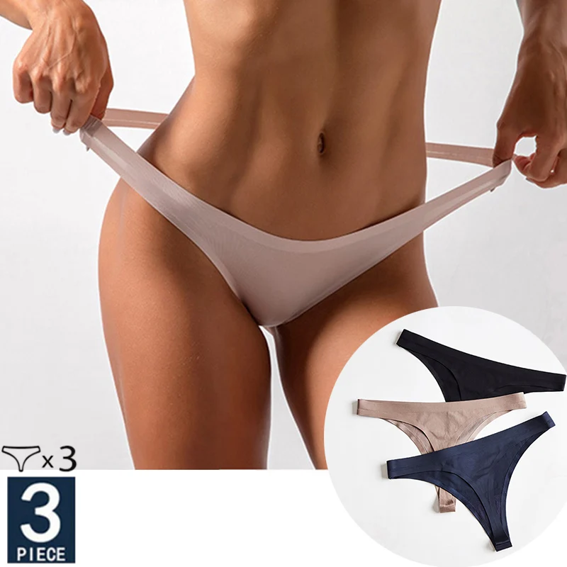 3Pcs/set Seamless Ice Silk Women G-string Panties Thongs for Female Low Rise Sexy Cotton Solid Underwear Lingerie Plus M-XXXL
3Pcs/set Seamless Ice Silk Women G-string Panties Thongs for Female Low Rise Sexy Cotton Solid Underwear Lingerie Plus M-XXXL