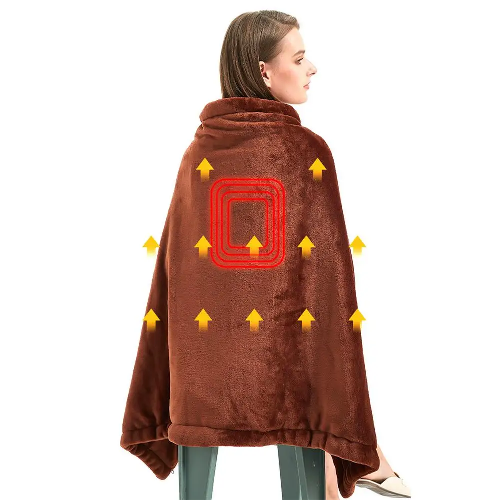 8Zone USB Heating Shawl Blanket Winter Electric 3 Temperature Control Warm Blanket Washable Coral Fleece Warmer For Home Office
8Zone USB Heating Shawl Blanket Winter Electric 3 Temperature Control Warm Blanket Washable Coral Fleece Warmer For Home Office