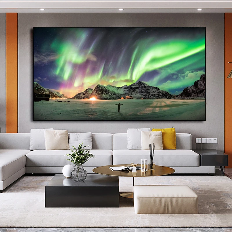Green Northern Lights Landscape Canvas Painting Natural Scenery Poster and Prints Wall Art Picture for Living Room Home Decor
Green Northern Lights Landscape Canvas Painting Natural Scenery Poster and Prints Wall Art Picture for Living Room Home Decor