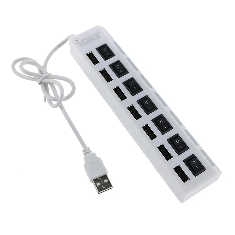 7 Port USB 2.0 Hub High Speed 480 Mbps ON/Off Sharing Switch Multi Port USB Splitter for PC Laptop Computer
7 Port USB 2.0 Hub High Speed 480 Mbps ON/Off Sharing Switch Multi Port USB Splitter for PC Laptop Computer