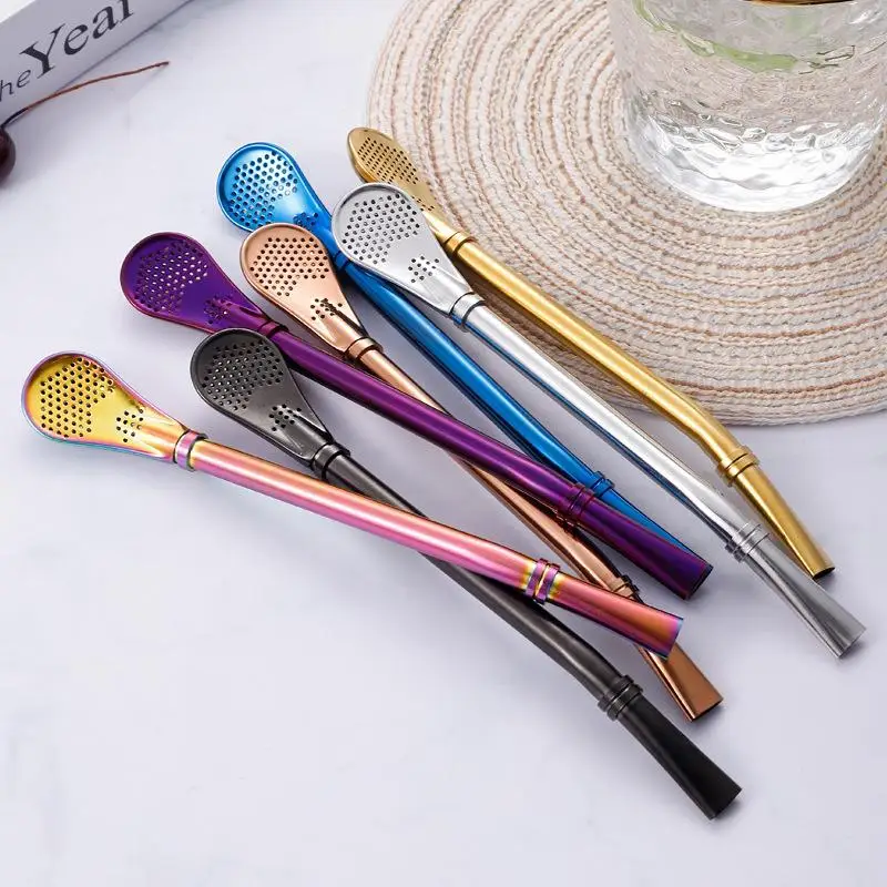 Stainless Steel Drinking Straw Spoon Tea Filter Yerba Mate Tea Straws Gourd Washable Coffee Cocktail Kitchen Bar Accessories
Stainless Steel Drinking Straw Spoon Tea Filter Yerba Mate Tea Straws Gourd Washable Coffee Cocktail Kitchen Bar Accessories
