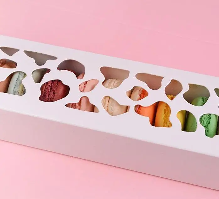 200pcs Luxury White Long Hollow Macaron Box Cupcake Container Chocolates Packing Box Baking Package Cookie Box Wholesale
200pcs Luxury White Long Hollow Macaron Box Cupcake Container Chocolates Packing Box Baking Package Cookie Box Wholesale