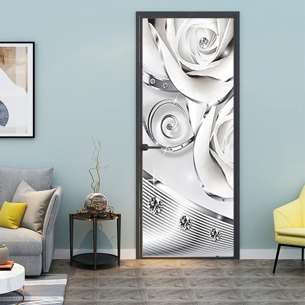 Flower Creative 3D Door Sticker White Diamond Flower Sticker Bedroom Study Bathroom Door Concealer Renovation Wall Sticker
Flower Creative 3D Door Sticker White Diamond Flower Sticker Bedroom Study Bathroom Door Concealer Renovation Wall Sticker