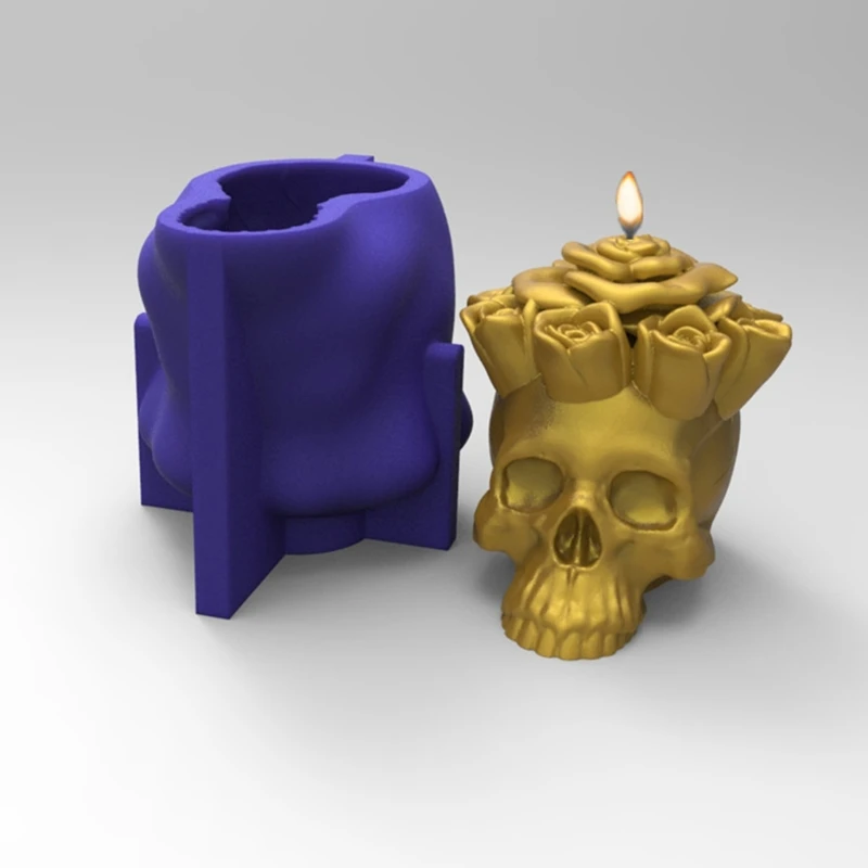 3D Rose Skull Candle Epoxy Resin Mold Plaster Soap Silicone Mould DIY Crafts Home Ornaments Casting Tools
3D Rose Skull Candle Epoxy Resin Mold Plaster Soap Silicone Mould DIY Crafts Home Ornaments Casting Tools